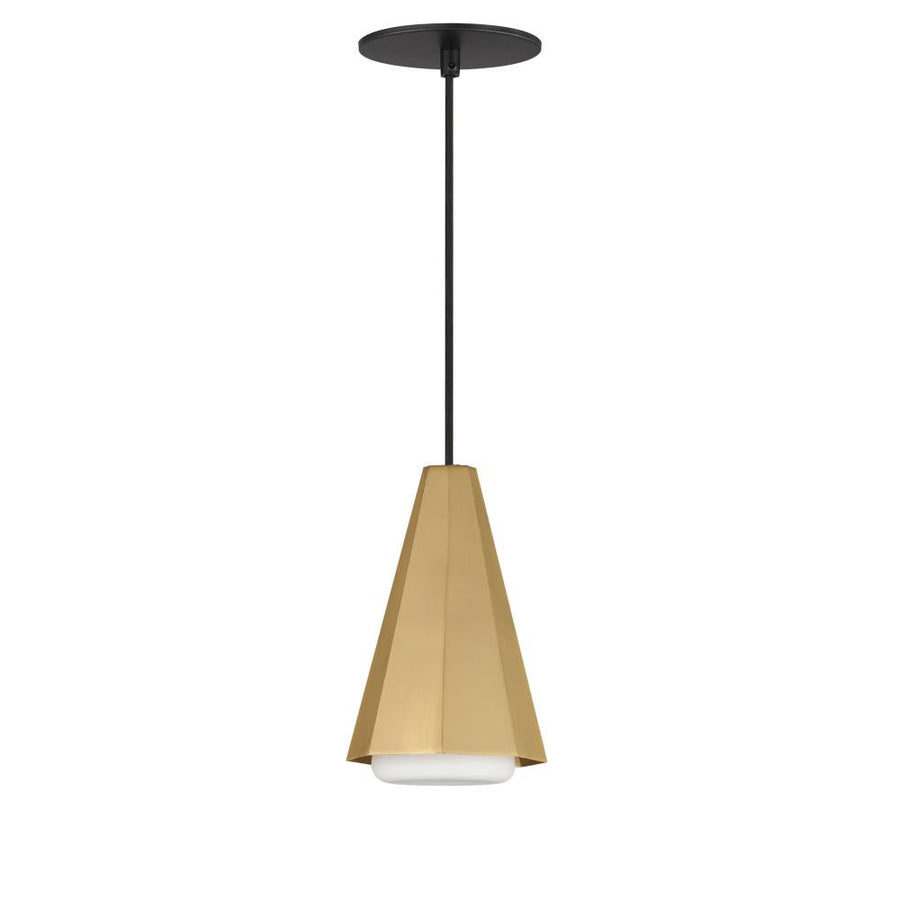 Maxim Lighting 10811SWBKAB Rizzo 5.75 Inch Semi Flush Mount Light – Black / Antique Brass
