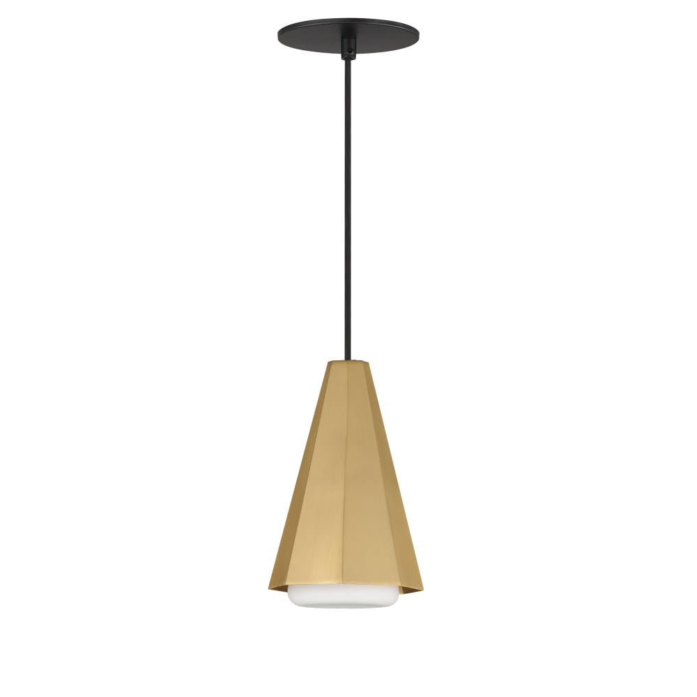 Maxim Lighting 10811SWBKAB Rizzo 5.75 Inch Semi Flush Mount Light – Black / Antique Brass