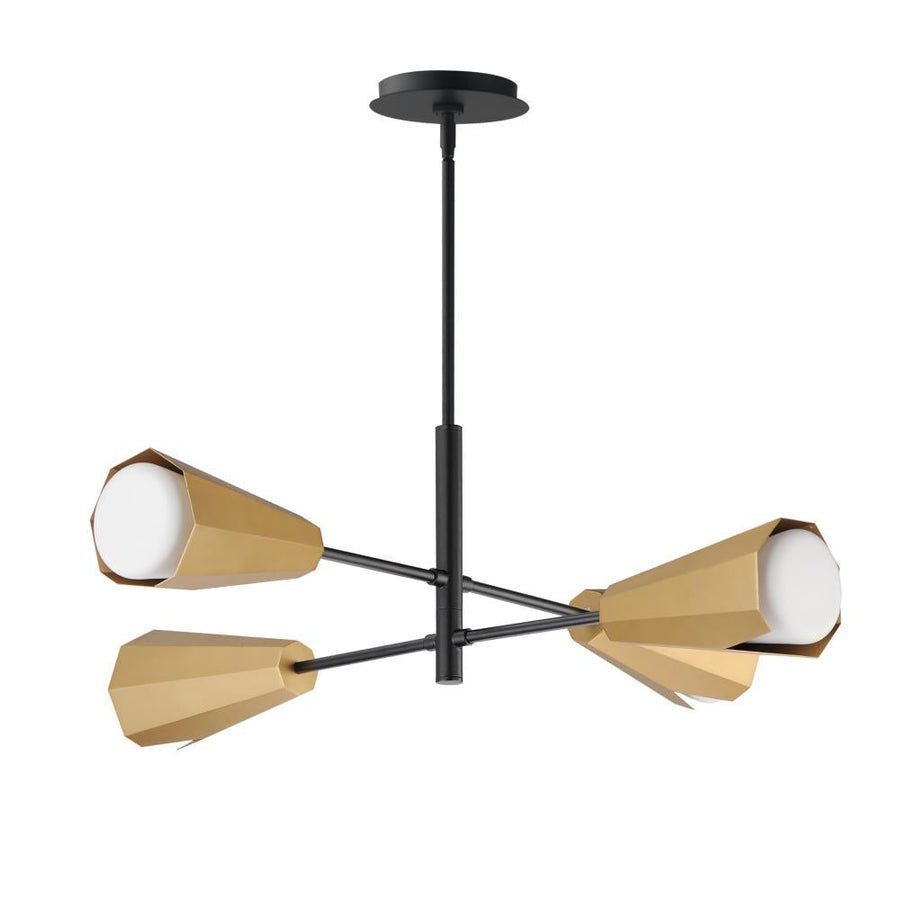 Maxim Lighting 10815SWBKAB Rizzo 33 Inch Chandelier – Black / Antique Brass