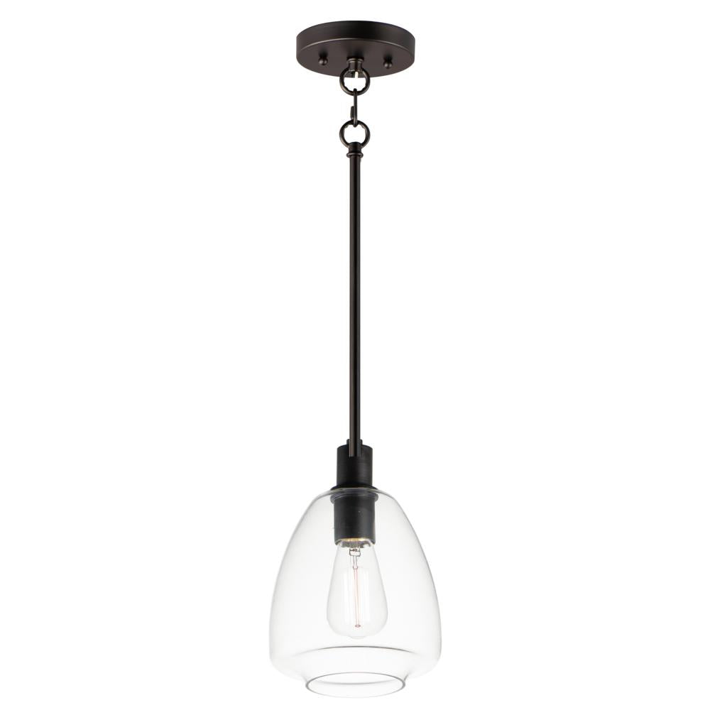 Maxim Lighting 11112CLBK Babylon 7.25 Inch Semi Flush Mount Light – Black