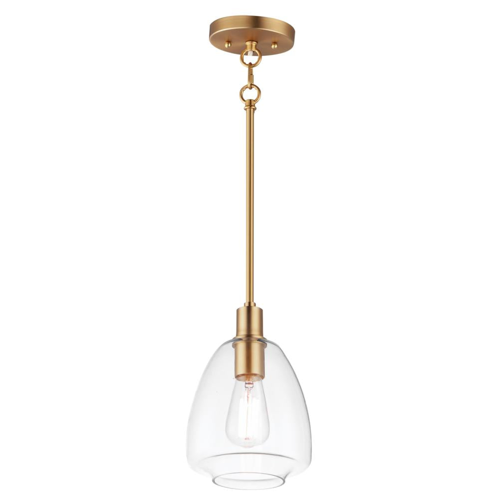 Maxim Lighting 11112CLSBR Babylon 7.25 Inch Semi Flush Mount Light – Satin Brass