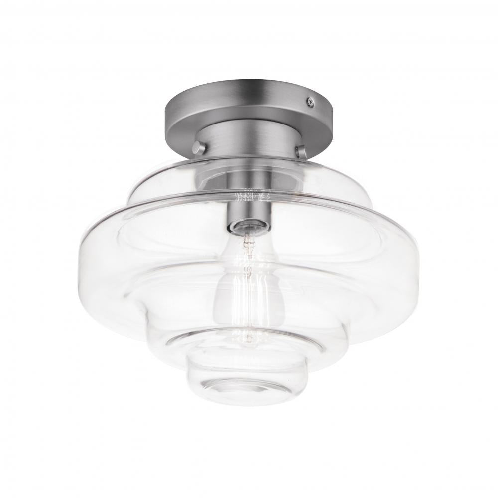 Maxim Lighting 11120CLSN Harbor 12 Inch Flush Mount Light – Satin Nickel