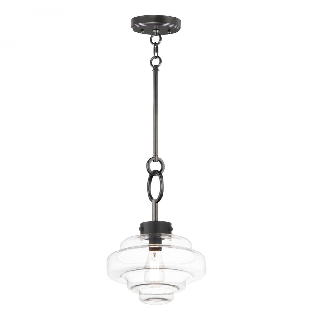 Maxim Lighting 11122CLBK Harbor 12 Inch Semi Flush Mount Light – Black