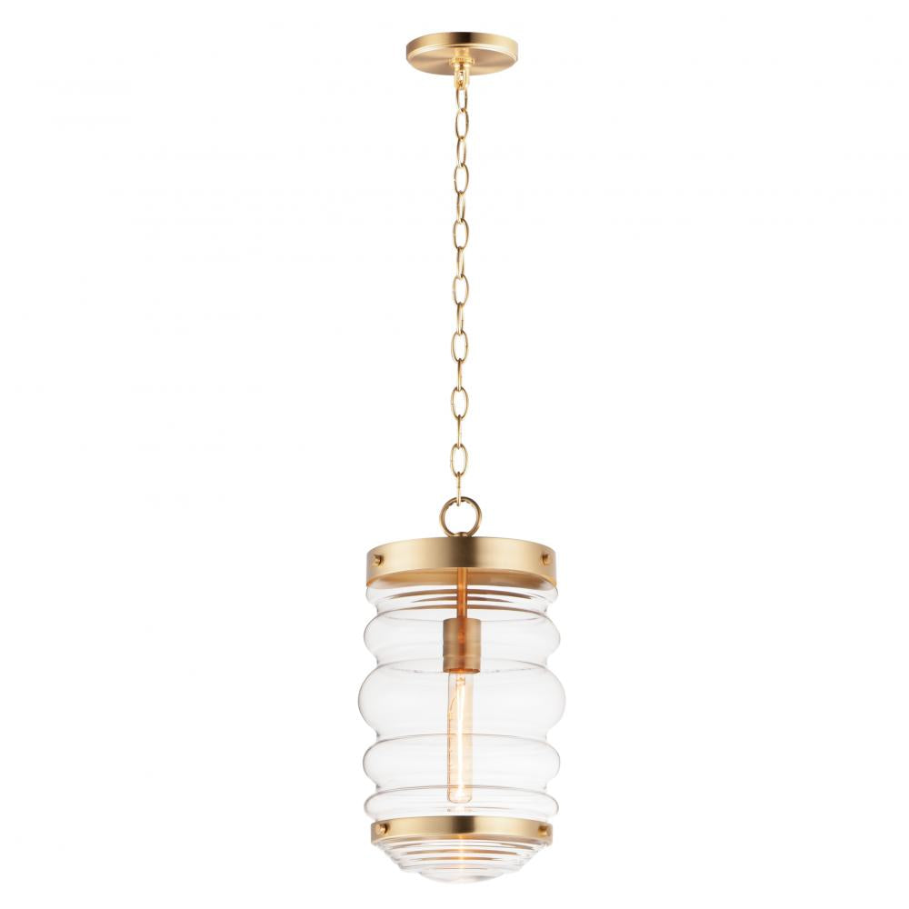 Maxim Lighting 11124CLSBR Newport 9 Inch Semi Flush Mount Light – Satin Brass
