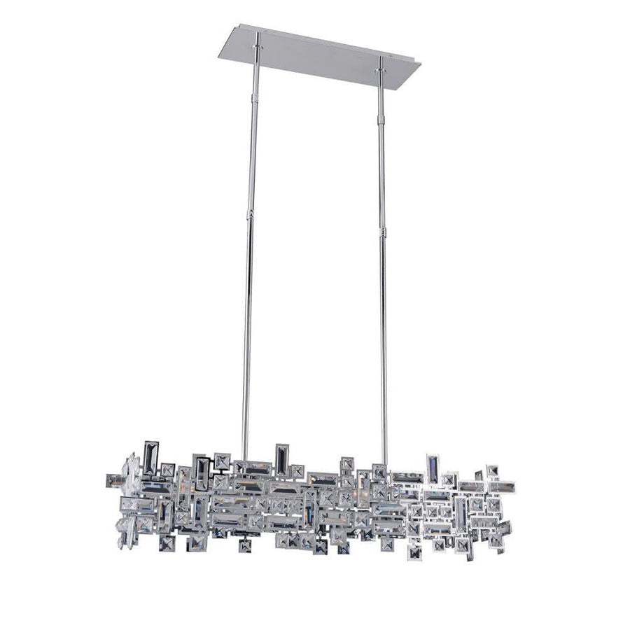 Vermeer Luxury Crystal Pendant – Brushed Champagne Gold