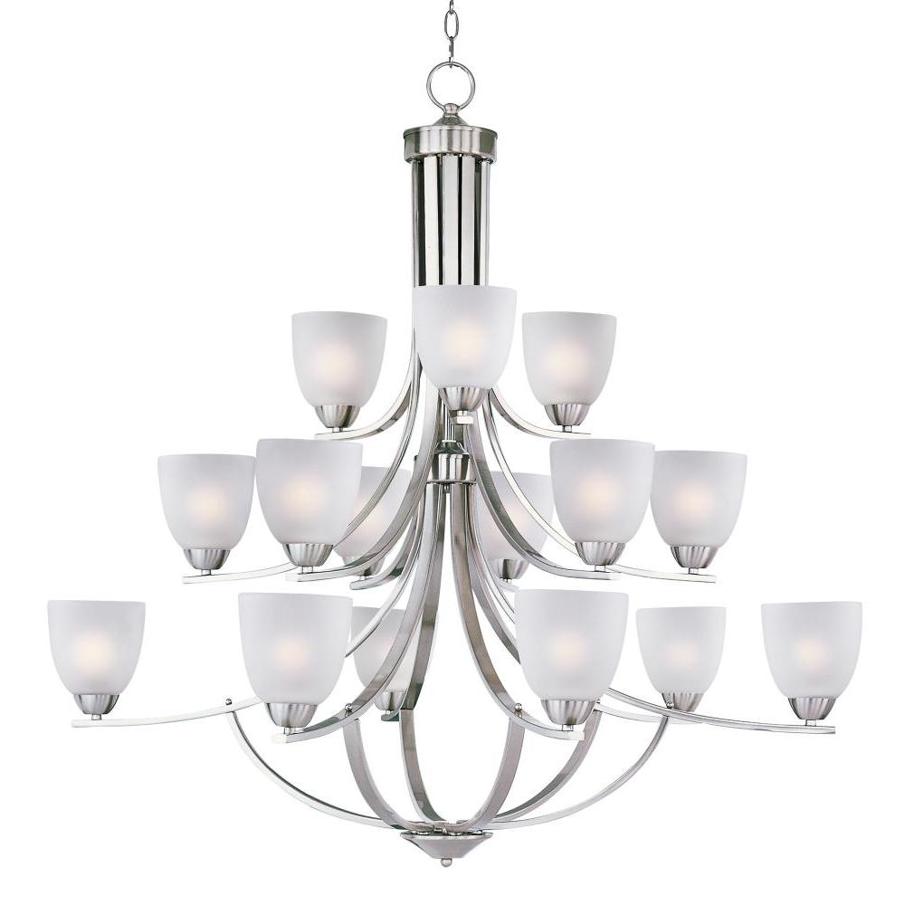 Maxim Lighting 11228FTSN Axis 43 Inch 15 Light Multi-Tier Chandelier – Satin Nickel