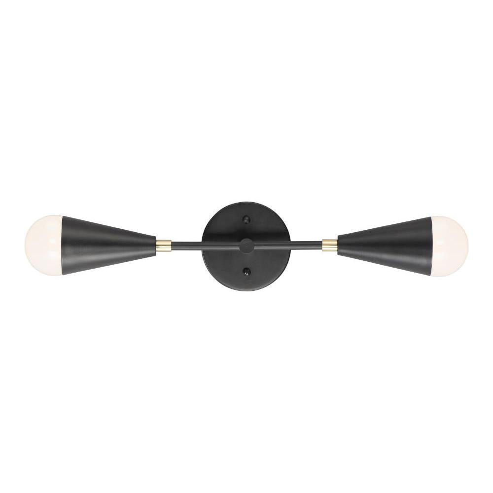 Maxim Lighting 11262BKSBR/BUL Lovell 5 Wall Sconce - Black / Satin Brass
