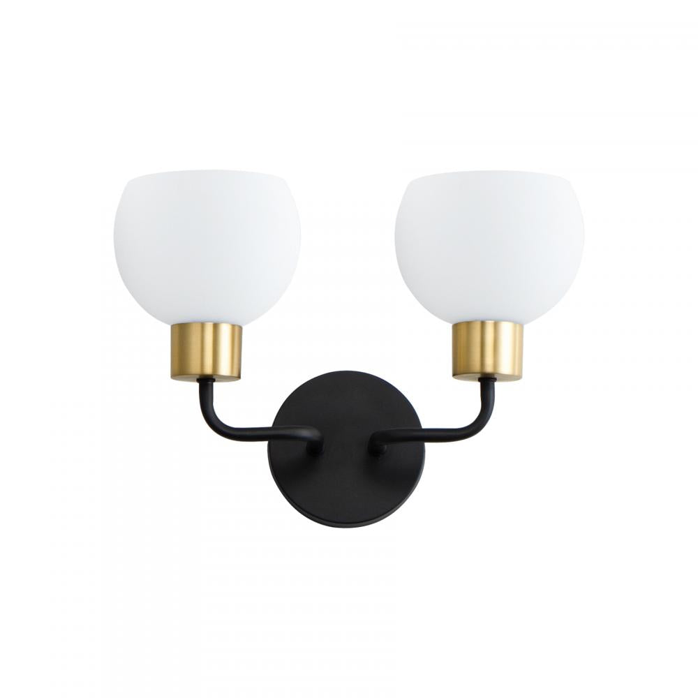 Maxim Lighting 11272SWBZSBR Coraline 14.5 Wall Sconce - Bronze / Satin Brass