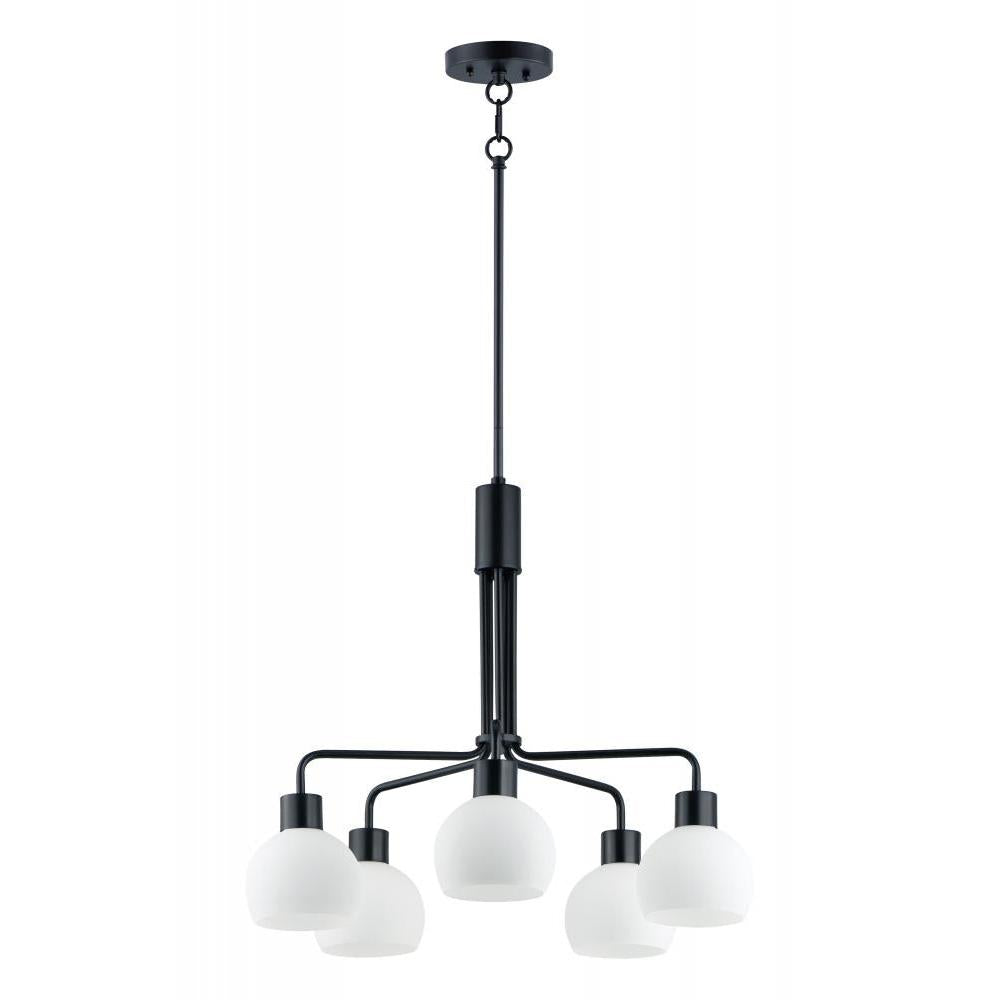 Maxim Lighting 11277SWBK Coraline 26.75 Inch Chandelier – Black