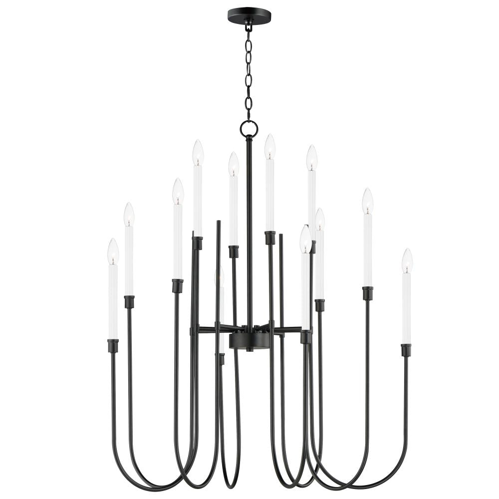 Maxim Lighting 11286BK Tux 36 Inch Chandelier – Black