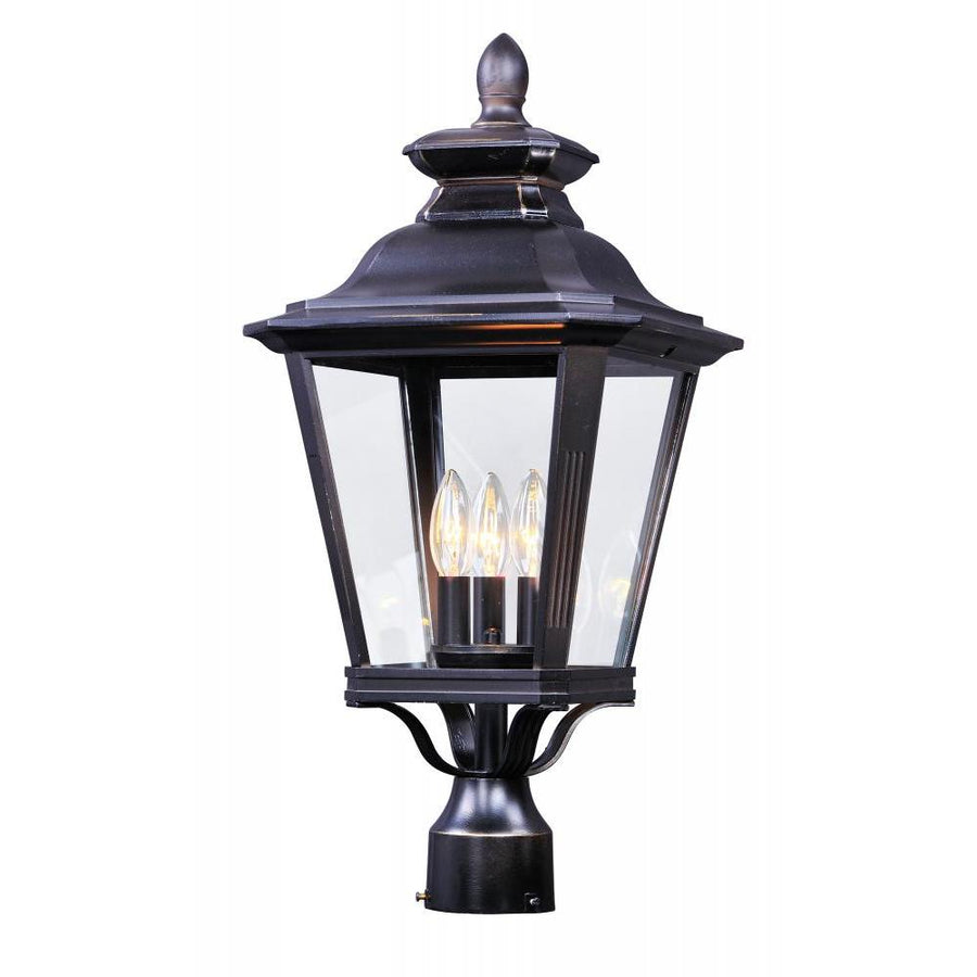 Maxim Lighting 1131CLBZ 11 Inch Outdoor Post Lantern – Bronze