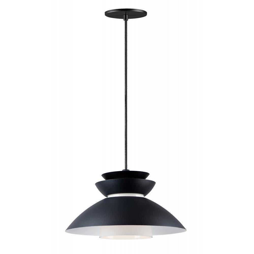 Maxim Lighting 11359WTBK Nordic 14.25 Inch Semi Flush Mount Light – Black