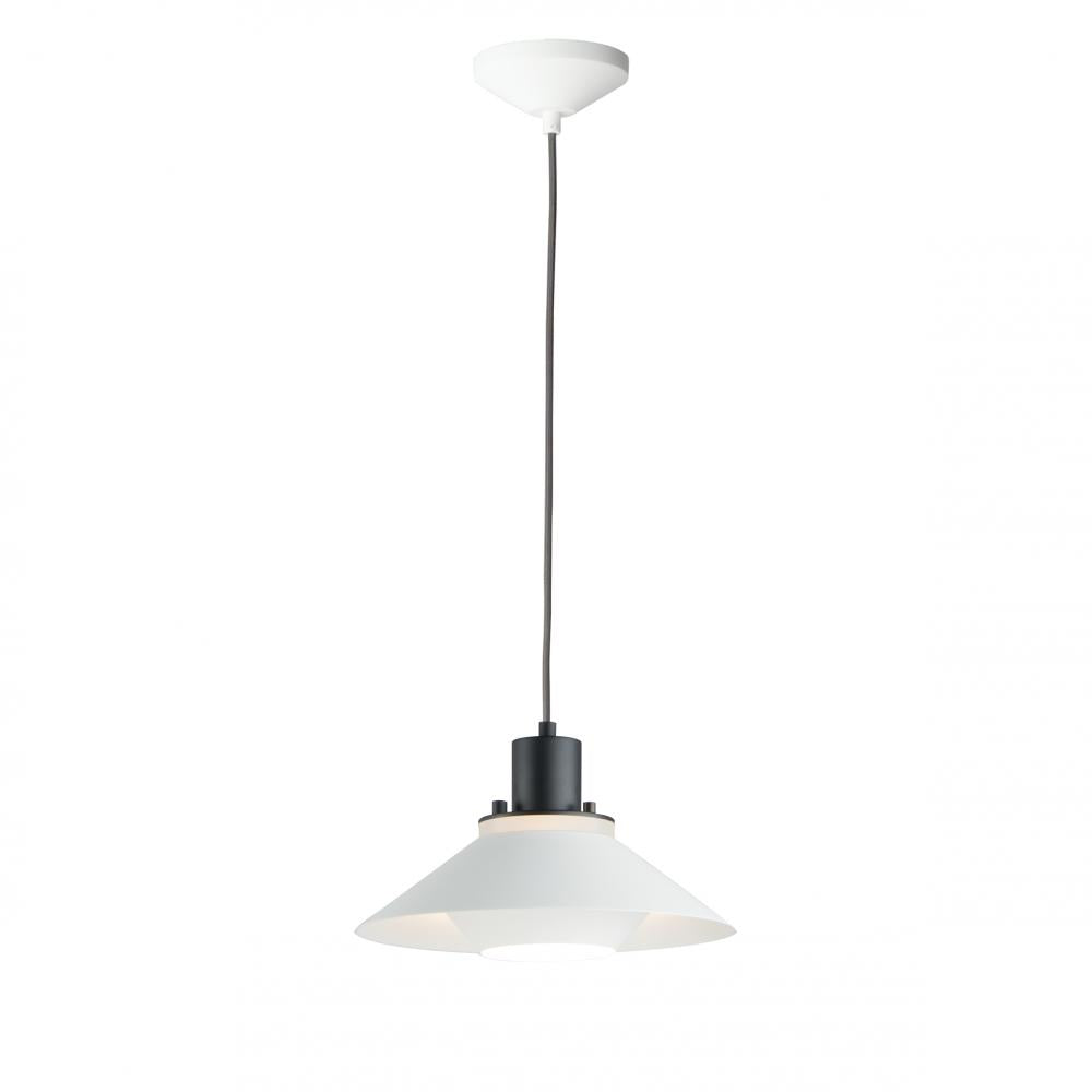 Maxim Lighting 11410BKWT Oslo 11.75 Inch Semi Flush Mount Light – Black / White