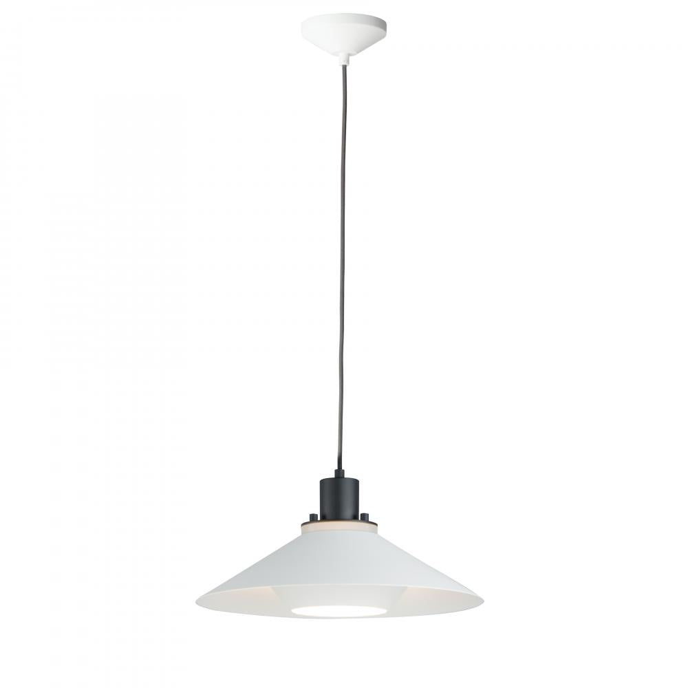 Maxim Lighting 11412BKWT Oslo 15.75 Inch Semi Flush Mount Light – Black / White