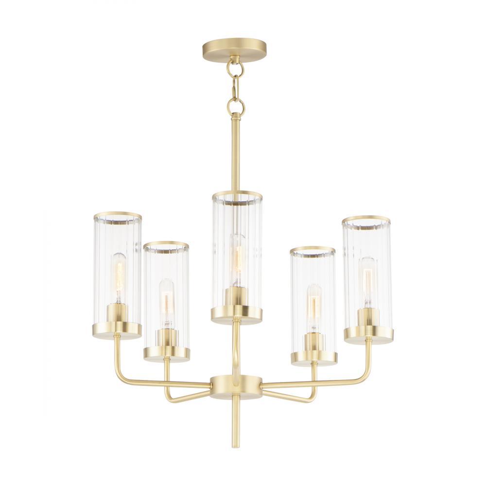 Maxim Lighting 11475CRSBR Crosby 24 Inch Chandelier – Satin Brass