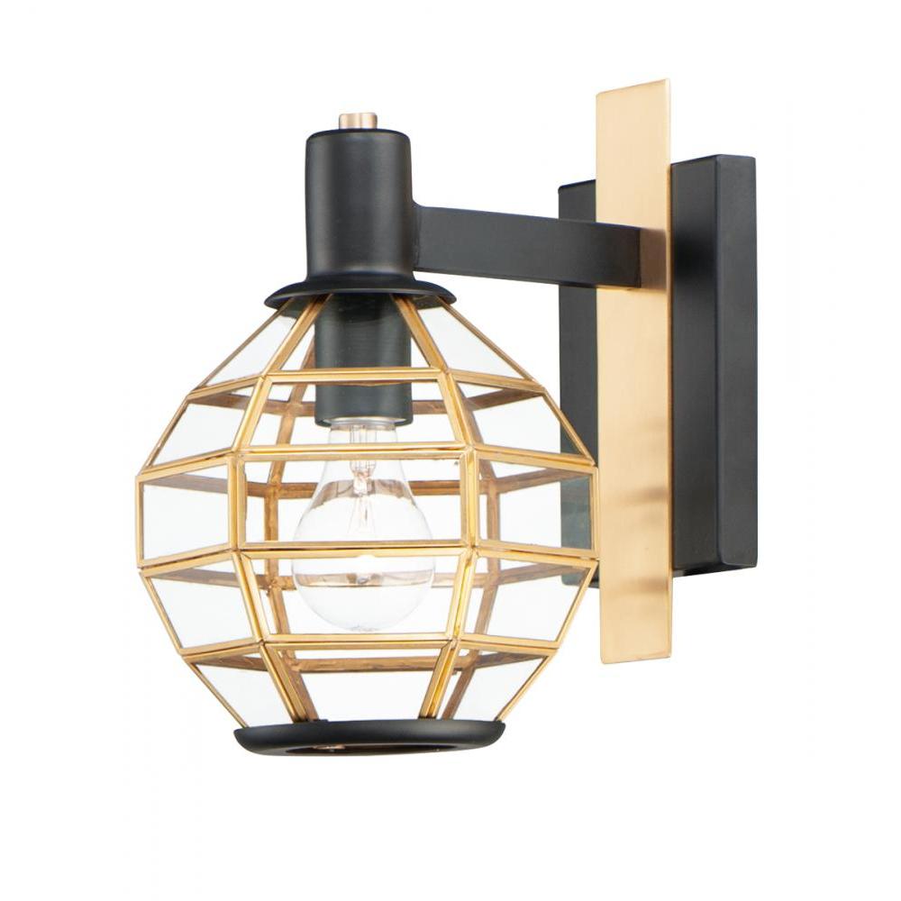Maxim Lighting 11543BKBUB Heirloom 7.5 Inch Outdoor Wall Lantern – Black / Burnished Brass