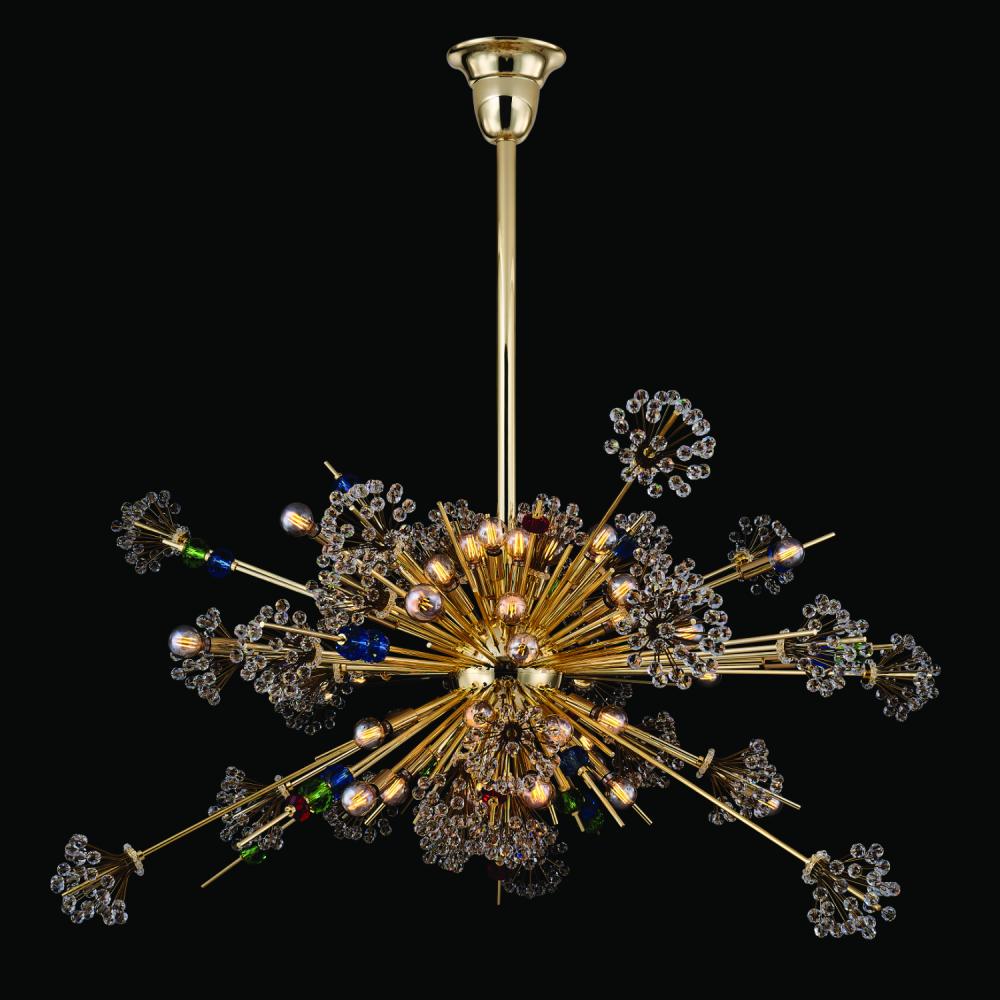 Constellation Colorata Luxury Crystal Pendant – Polished Chrome