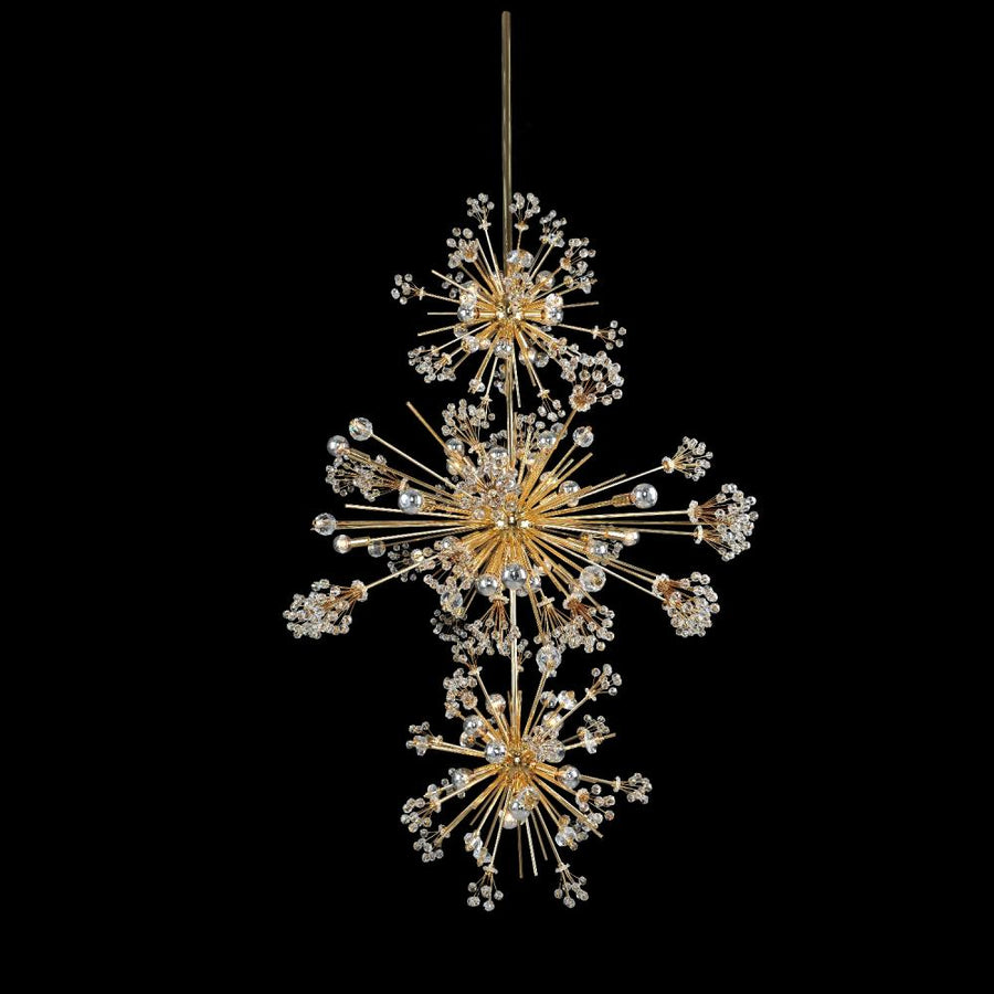 Constellation Colorata Luxury Crystal 3 Tier Foyer – Polished Chrome