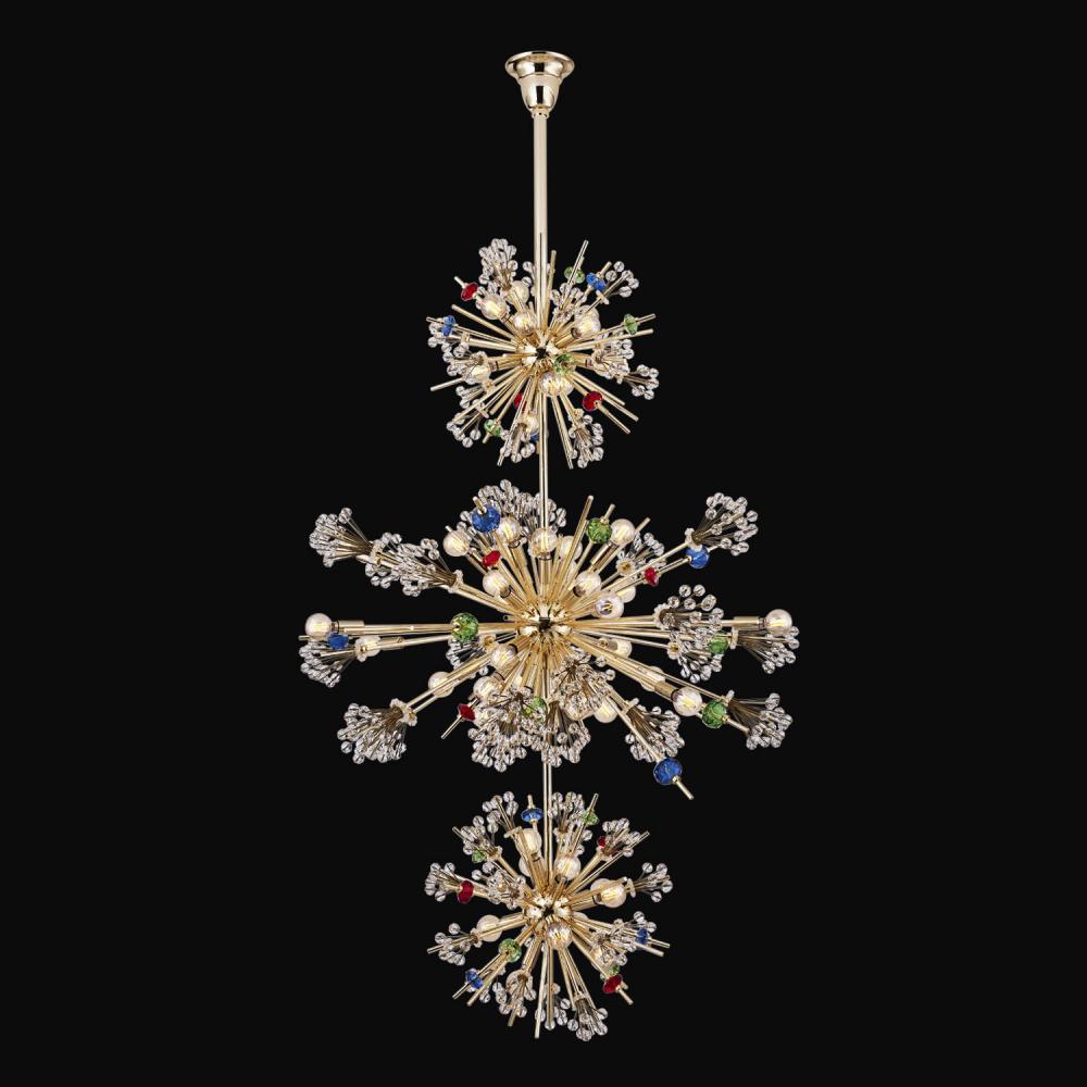 Constellation Luxury Crystal 3 Tier Foyer – 18K Gold