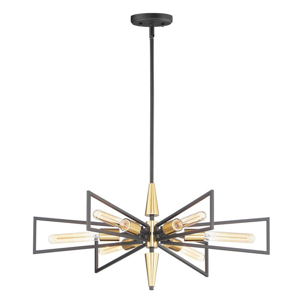 Maxim Lighting 11656BKSBR Wings 29 Inch Chandelier – Black / Satin Brass