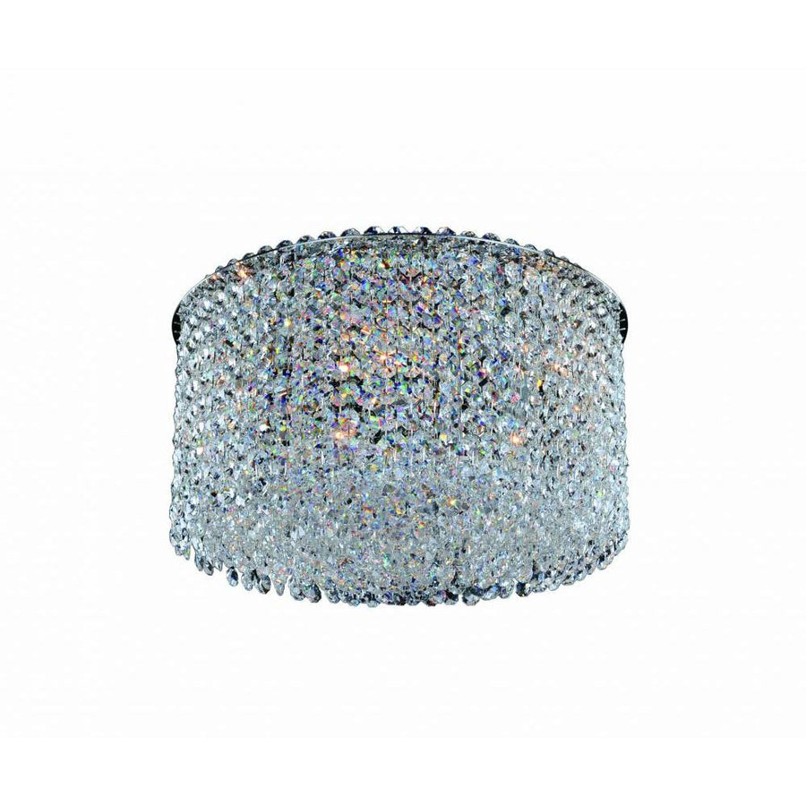 Milieu Metro Luxury Crystal Flush Mount Light – Polished Chrome