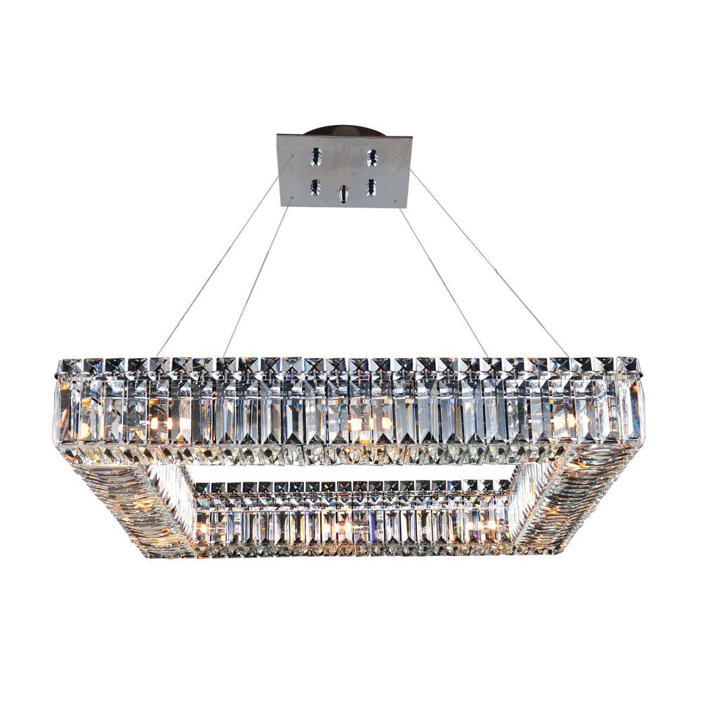 Quadro Luxury Crystal Pendant – Polished Chrome