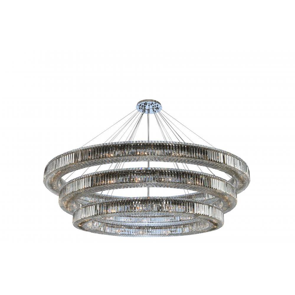 Rondelle Luxury Crystal Pendant – Polished Chrome