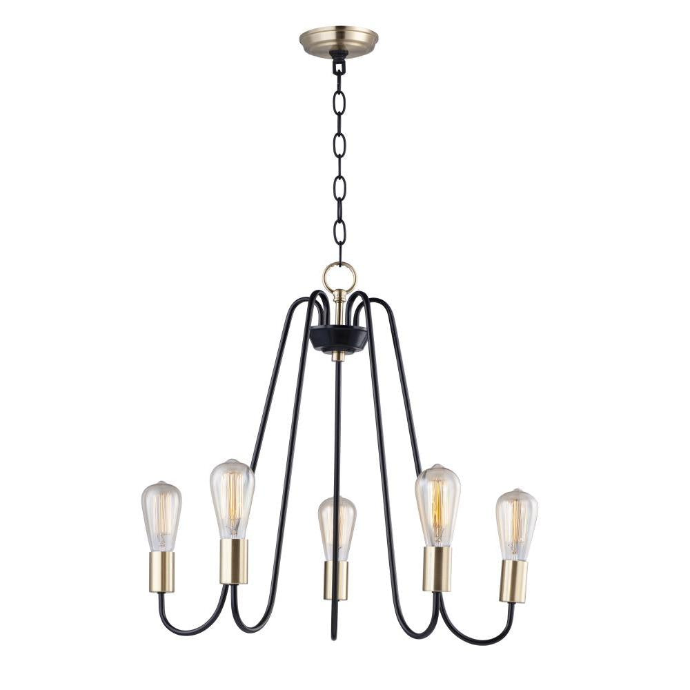 Maxim Lighting 11735OIAB Haven 23.75 Inch Semi Flush Mount Light – Oil Rubbed Bronze / Antique Brass