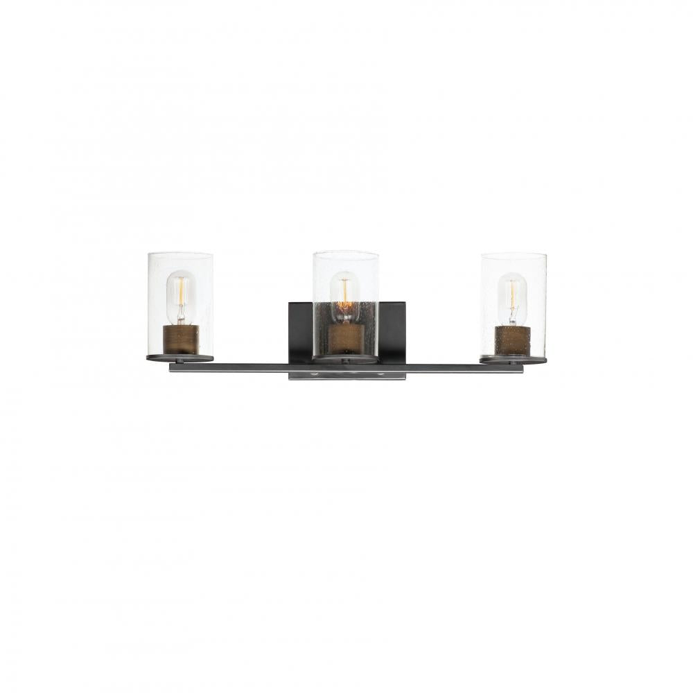 Maxim Lighting 11843CDABBK Sleek 24 Inch Bathroom Vanity - Antique Brass / Black