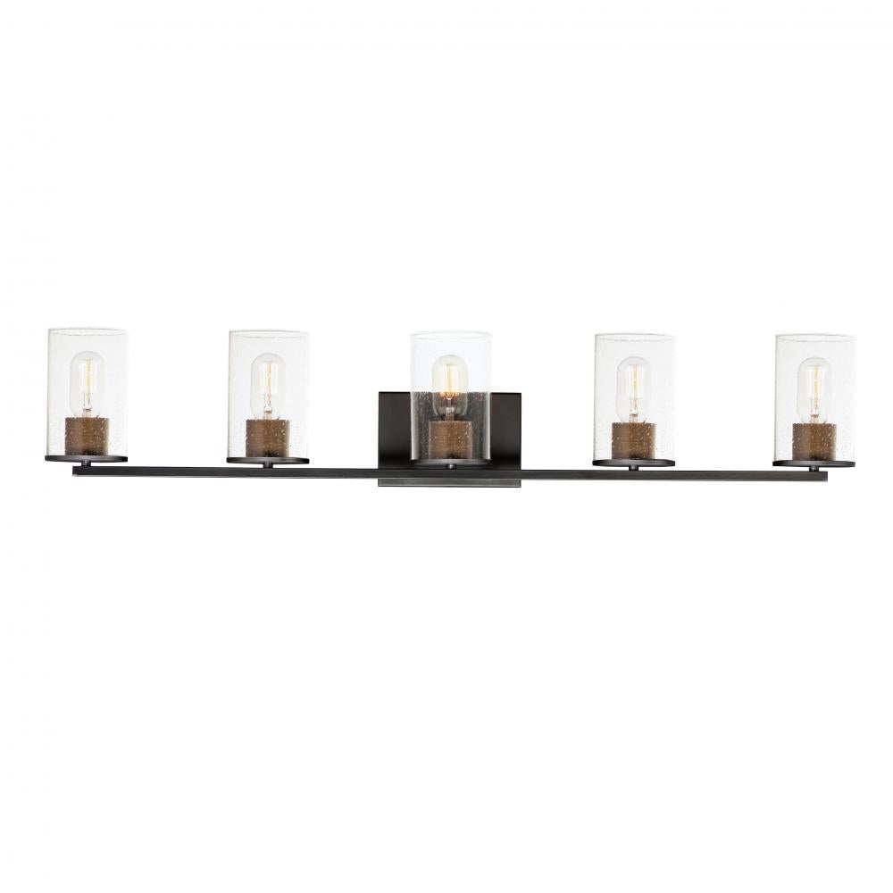 Maxim Lighting 11845CDABBK Sleek 4 Inch Bathroom Vanity - Antique Brass / Black