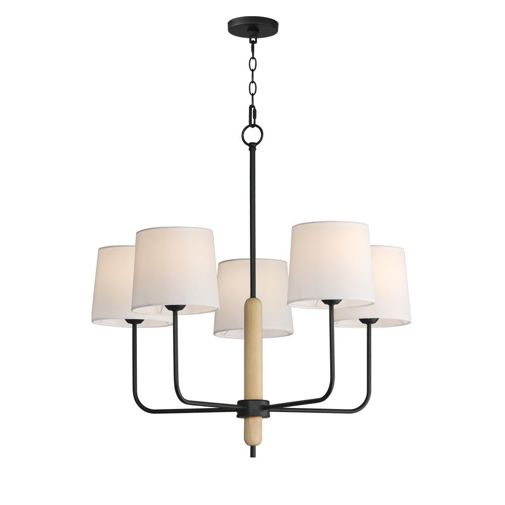 Maxim Lighting 11865OFNWD Bozeman 28.75 Inch Semi Flush Mount Light – Natural Wood