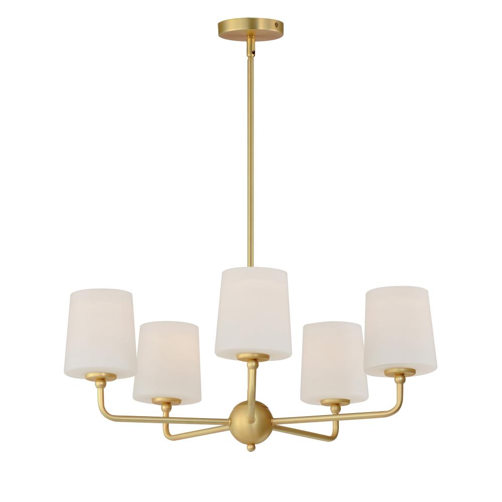 Maxim Lighting 12095SWSBR Bristol 26.5 Inch Semi Flush Mount Light – Satin Brass