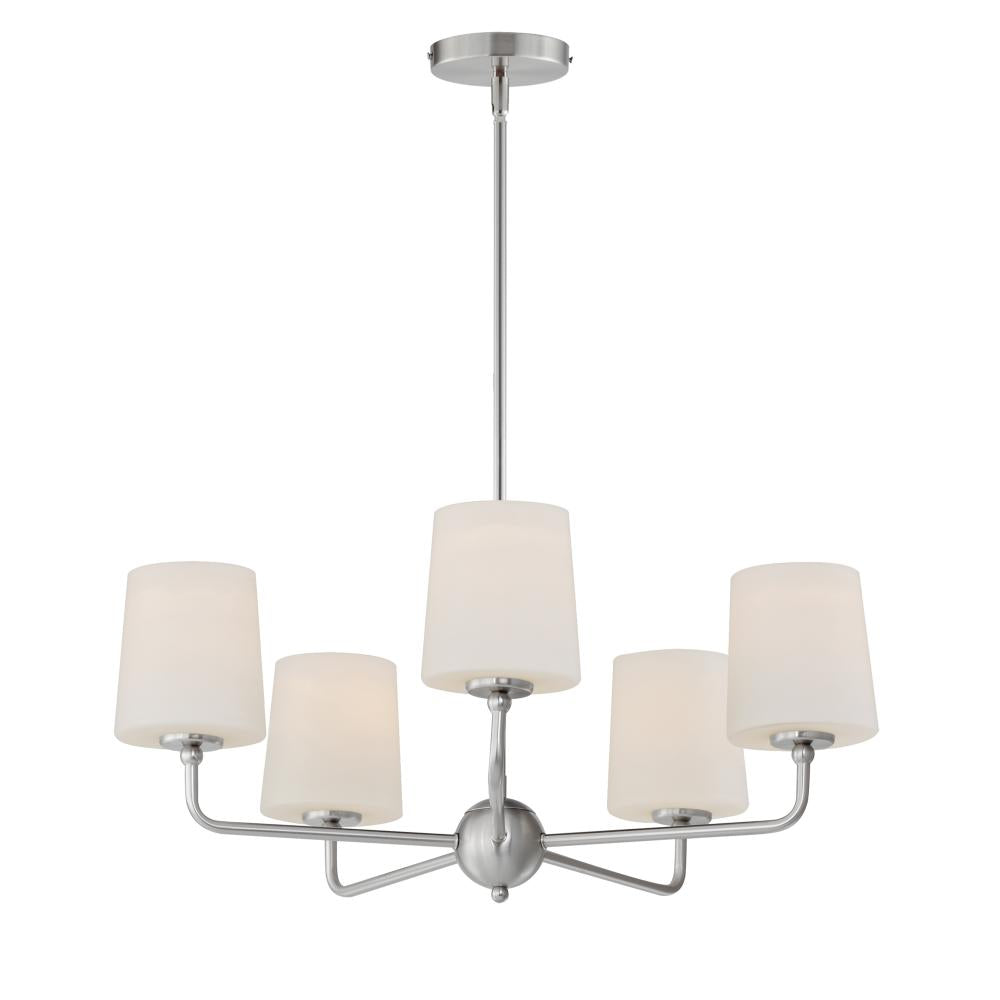 Maxim Lighting 12095SWSN Bristol 26.5 Inch Semi Flush Mount Light – Satin Nickel