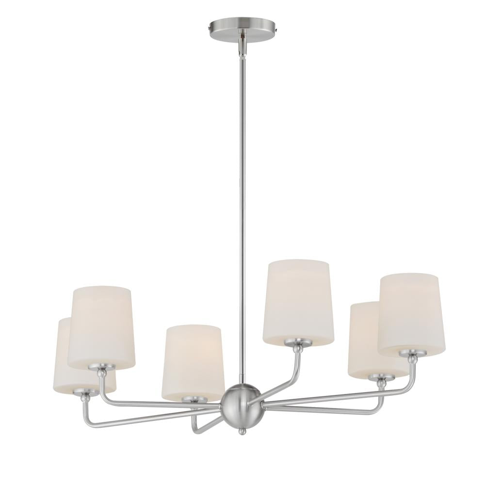 Maxim Lighting 12096SWSN Bristol 34 Inch Semi Flush Mount Light – Satin Nickel