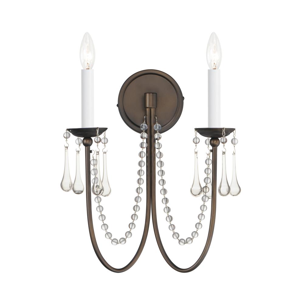 Maxim Lighting 12161CHB/CRY Plumette 14 Wall Sconce - Chestnut Bronze