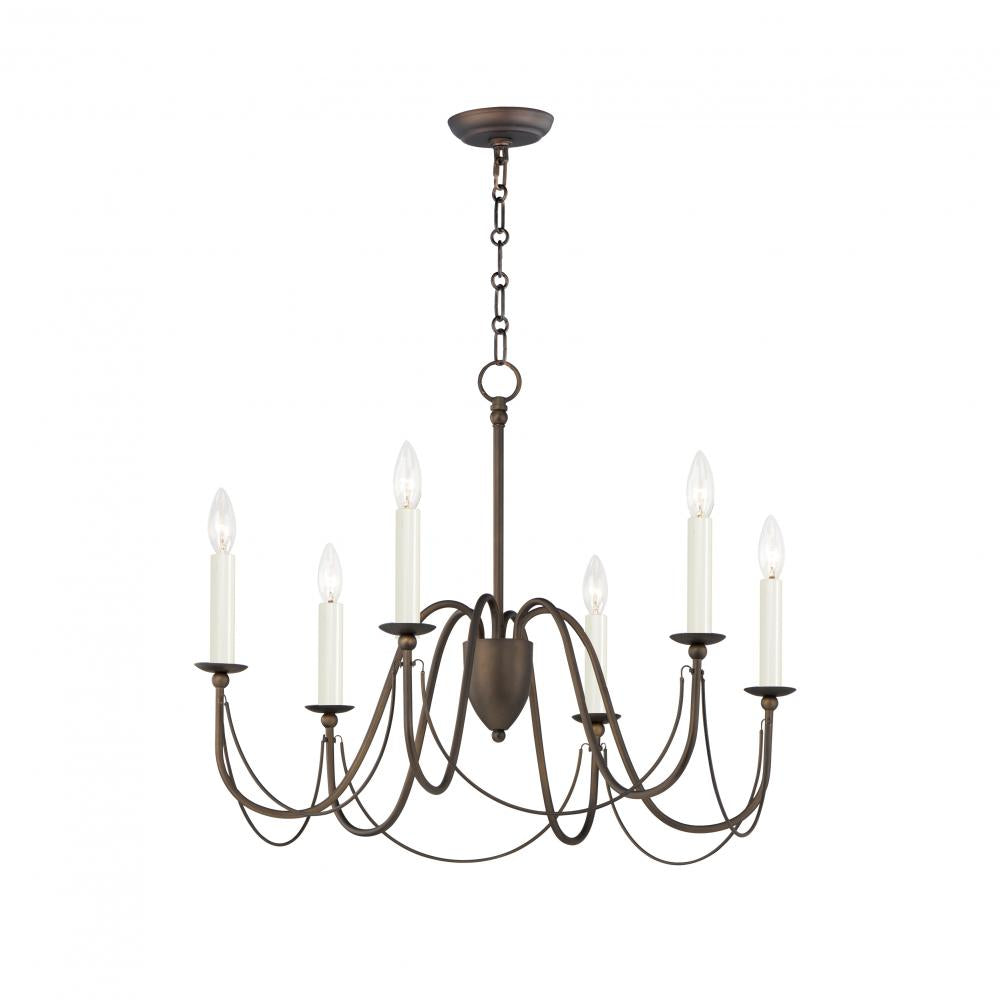 Maxim Lighting 12166CHB Plumette 28 Inch Chandelier – Chestnut Bronze