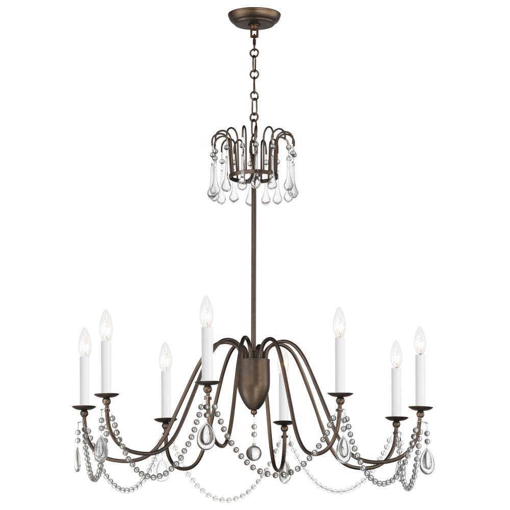 Maxim Lighting 12168CHB/CRY Plumette 36 Inch Chandelier – Chestnut Bronze