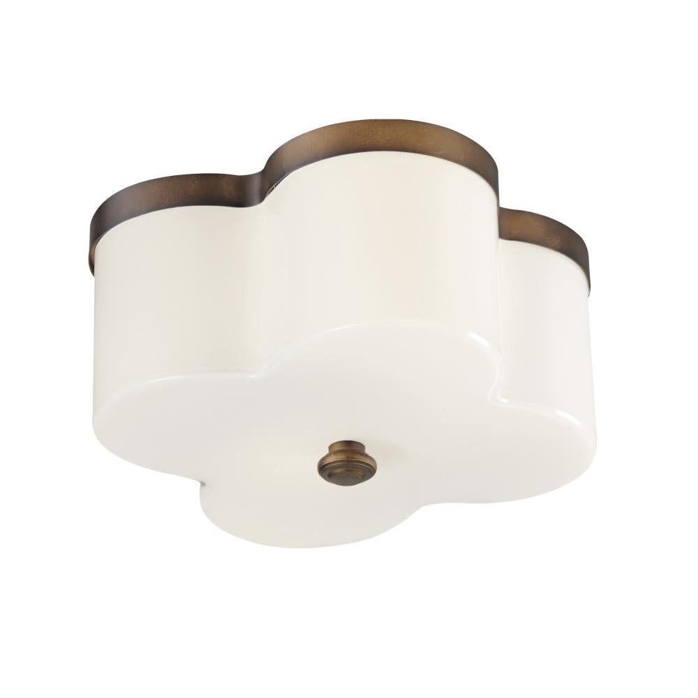Maxim Lighting 12240WTANB Clover 13.5 Inch Flush Mount Light – Antique Bronze