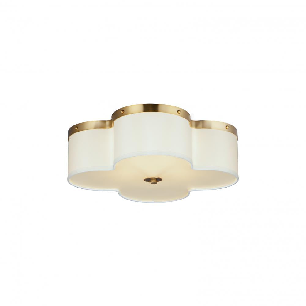 Maxim Lighting 12244OFSBR Clover 19.75 Inch Flush Mount Light – Satin Brass