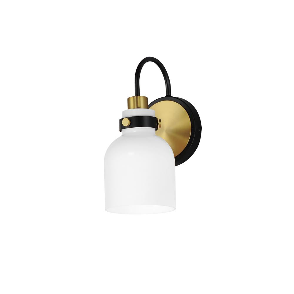 Maxim Lighting 12331WTBKSBR Milk 5 Wall Sconce - Satin Brass