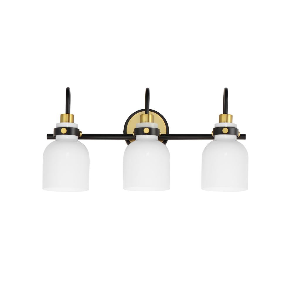 Maxim Lighting 12333WTBKSBR Milk 22 Inch Bathroom Vanity - Satin Brass