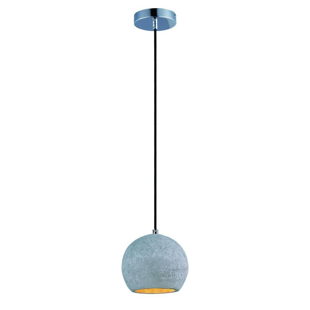 Maxim Lighting 12390GYPC Crete 7 Inch Semi Flush Mount Light – Polished Chrome