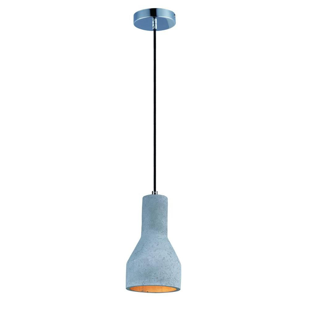 Maxim Lighting 12392GYPC Crete 6 Inch Semi Flush Mount Light – Polished Chrome