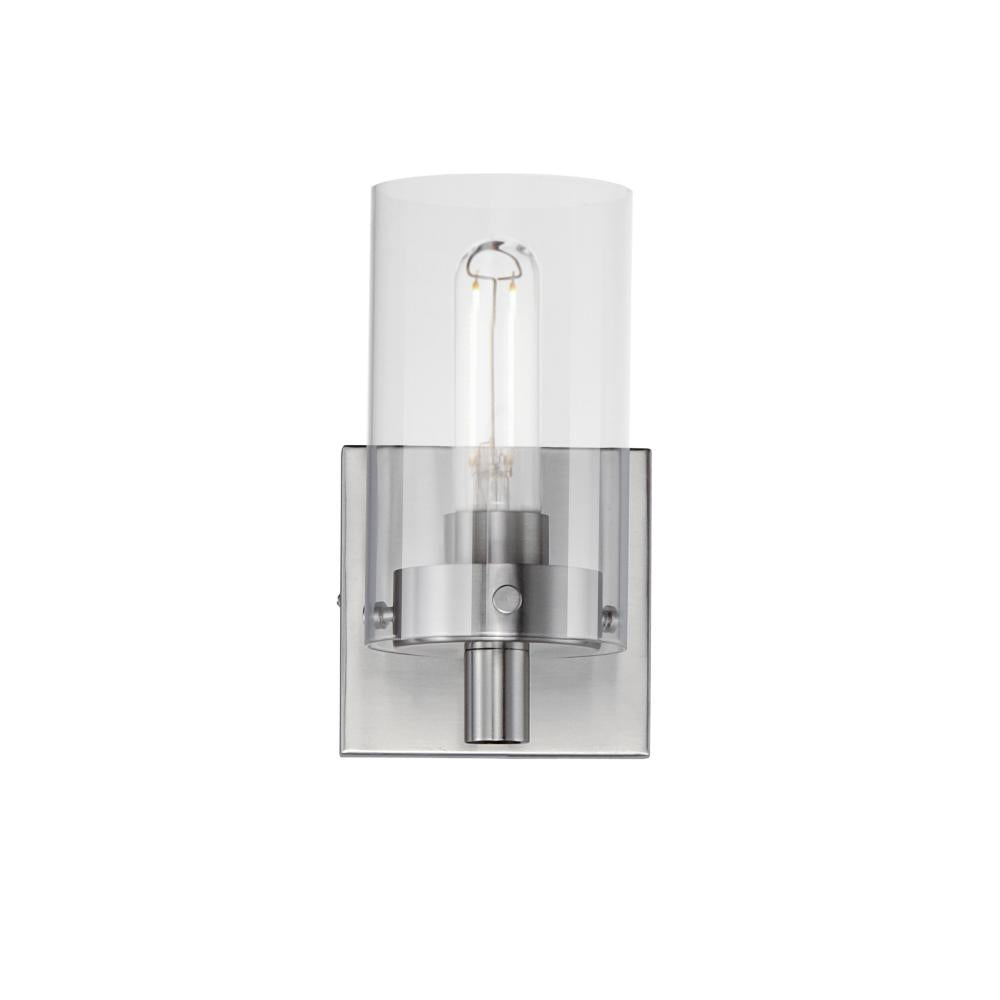 Maxim Lighting 12401CLSN Pinn 4.75 Wall Sconce - Satin Nickel