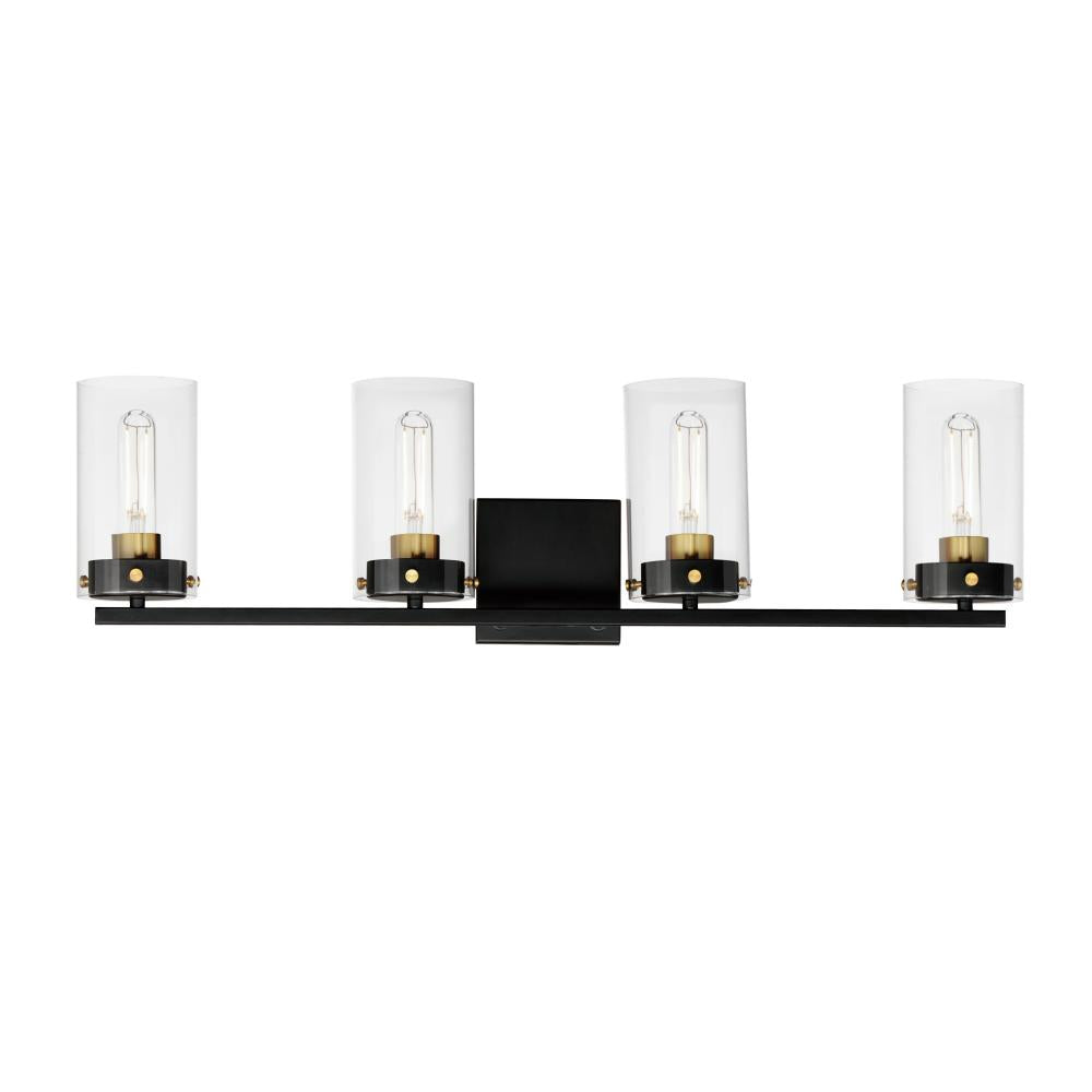 Maxim Lighting 12404CLBKSBR Pinn 3 Inch Bathroom Vanity - Black / Satin Brass