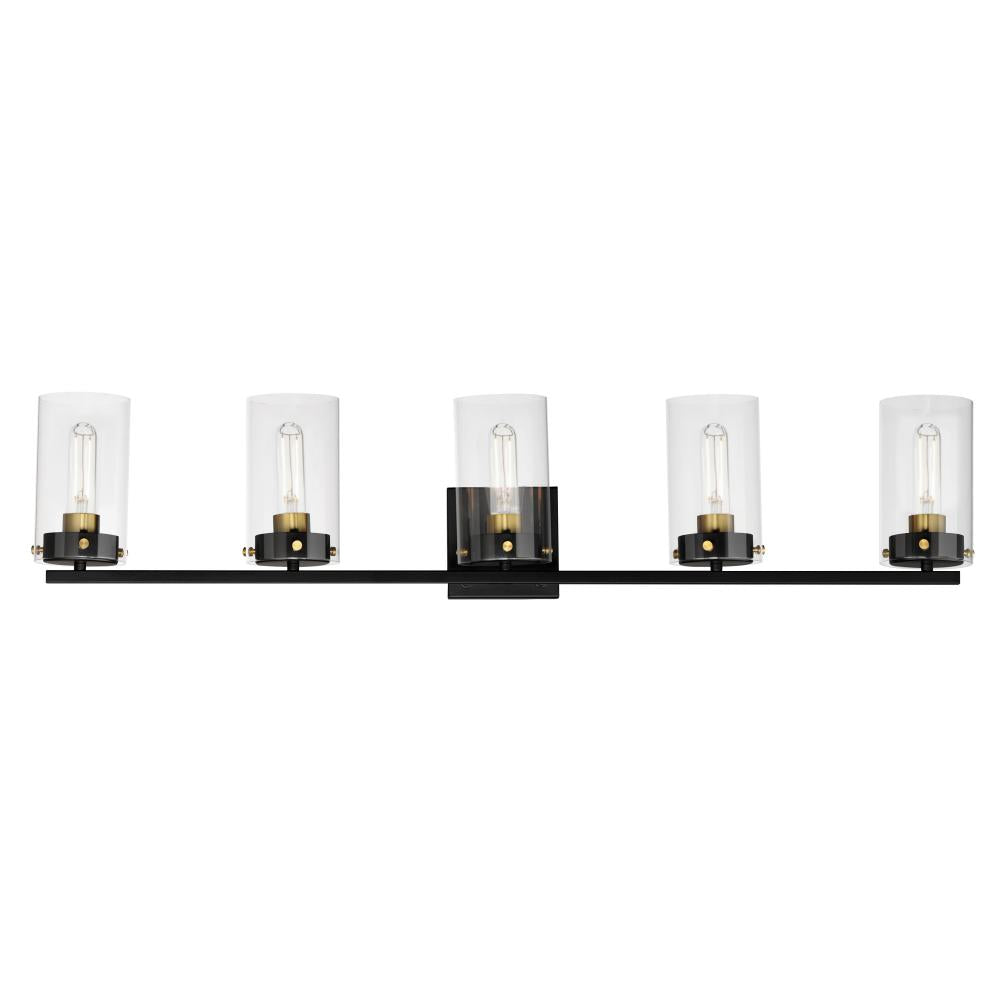 Maxim Lighting 12405CLBKSBR Pinn 39 Inch Bathroom Vanity - Black / Satin Brass