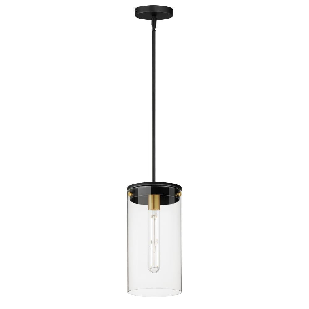 Maxim Lighting 12408CLBKSBR Pinn 8 Inch Semi Flush Mount Light – Black / Satin Brass