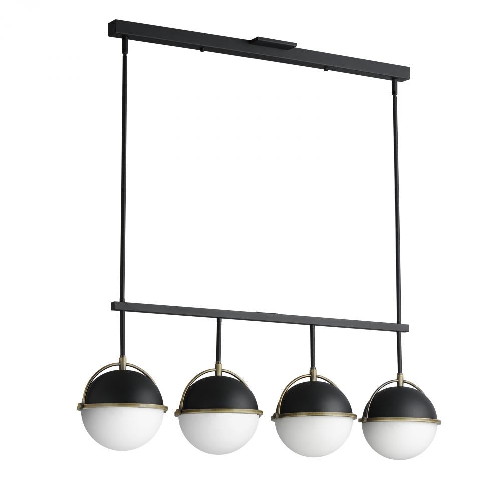 Maxim Lighting 12414SWBKWBR Duke 42 Inch Linear Pendant – Black/Weathered Brass