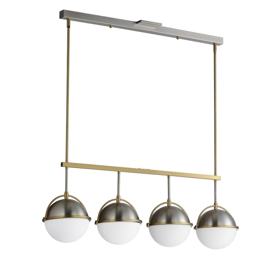 Maxim Lighting 12414SWSNSBR Duke 42 Inch Linear Pendant – Satin Nickel / Satin Brass
