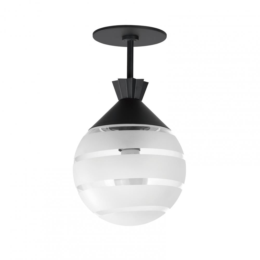 Maxim Lighting 12441CLFTBK Copacabana 7.75 Inch Semi Flush Mount Light – Black